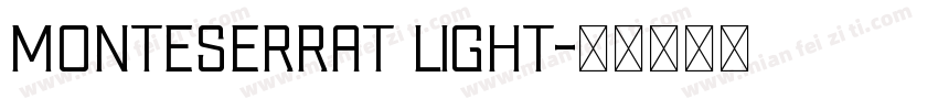 Monteserrat Light字体转换